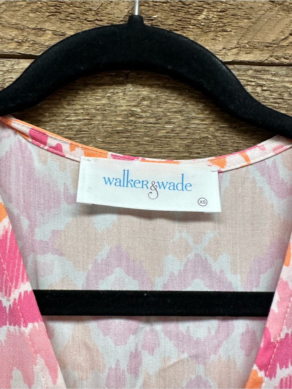 Walker & Wade Pink & Orange Ikat Maxi Dress | XS - Picture 3 of 7